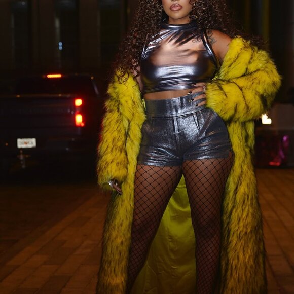 Zhivago Yellow Faux Fur Coat (Seen on Drew Sidora) - Picture 6 of 10